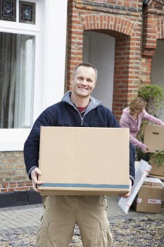 Removal truck hired for a home move in Brent