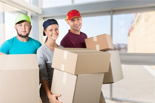 Professional moving team navigating Brent street access and parking