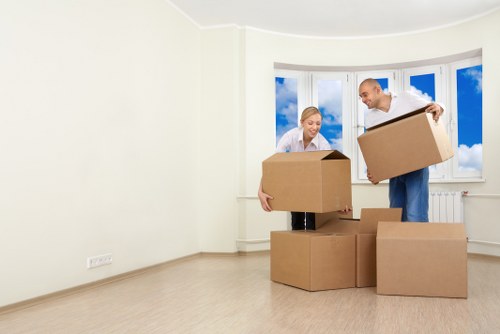 Local movers navigating residential streets in Brent