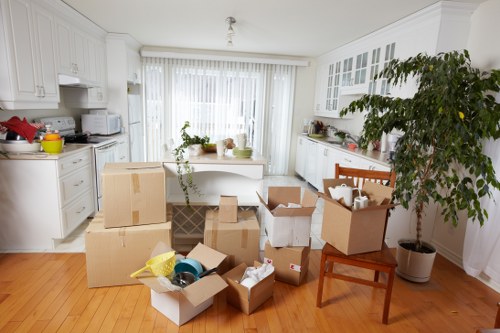 Removal team helping with a home move in Brent