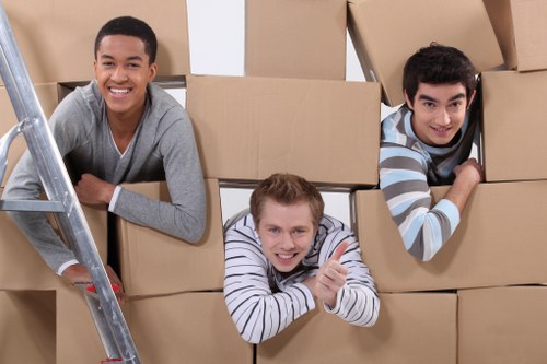 Careful furniture handling during a local house removal in Brent