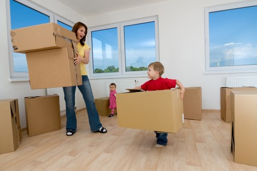 Local moving checklist and boxes prepared for a Brent home relocation