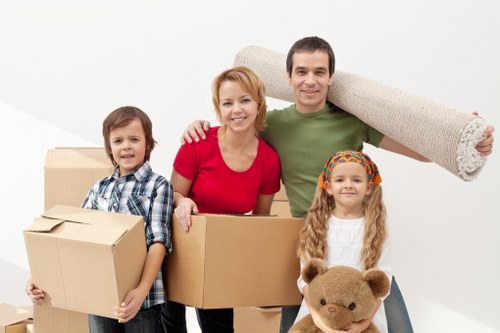 Packed moving van ready for removal services across Brent
