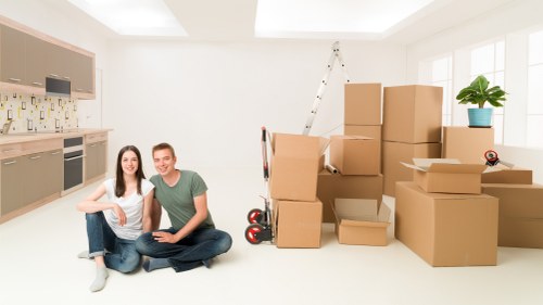 Commercial movers handling office furniture and equipment in Brent