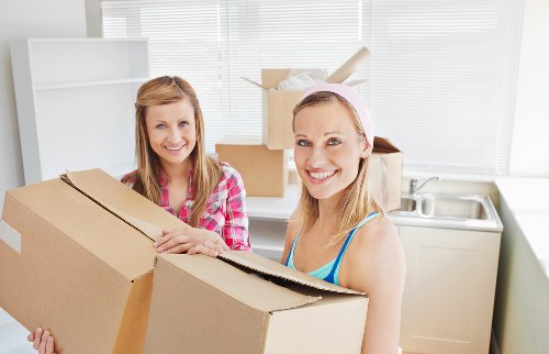 Removal van loaded for a house or office move in Brent